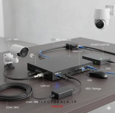 دستگاه DVR چیست؟ انواع دستگاه دوربین مداربسته ۲۰۲۵ - معرفی تمامی قسمت های دستگاه دی وی آر